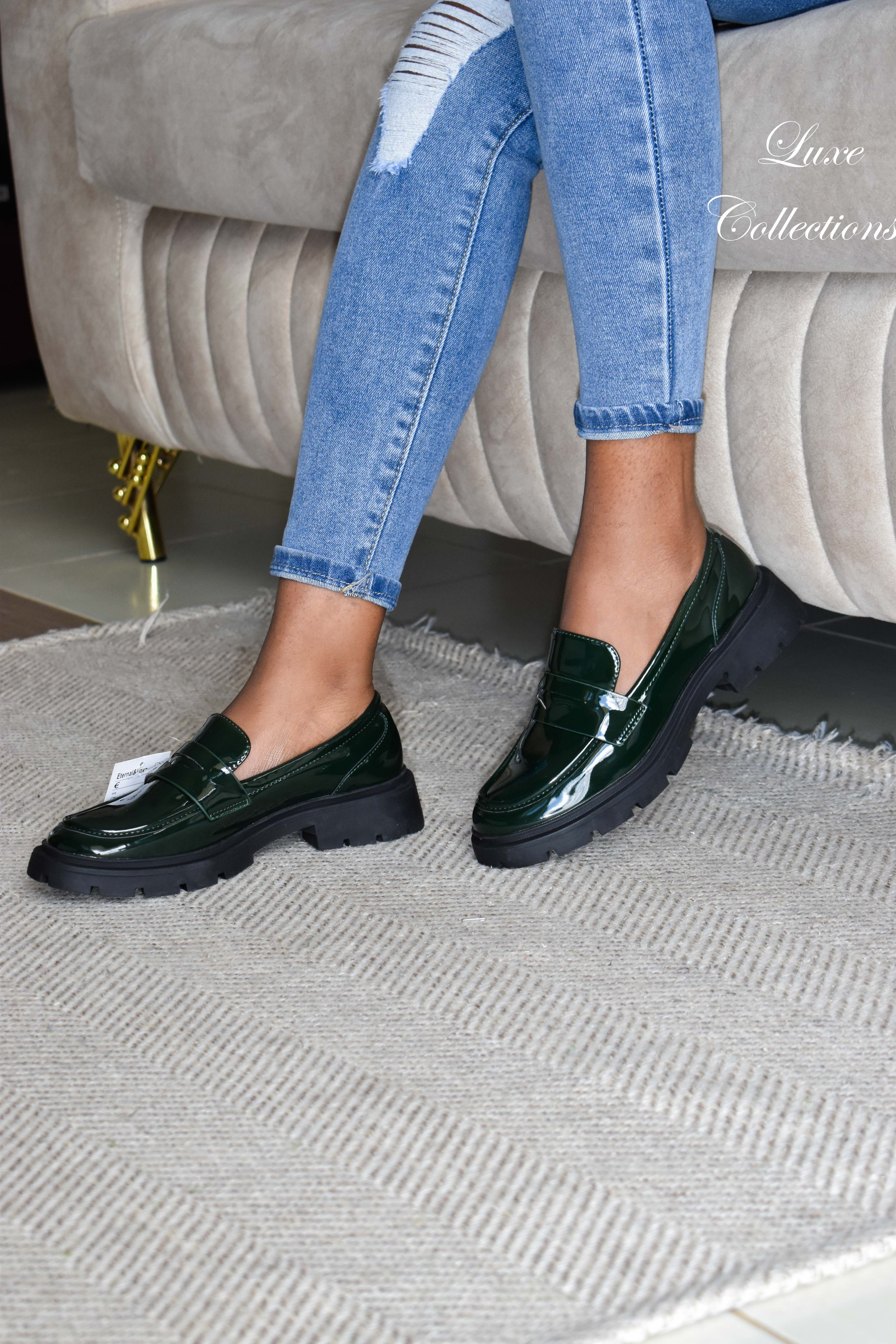 Green Platform Brogues