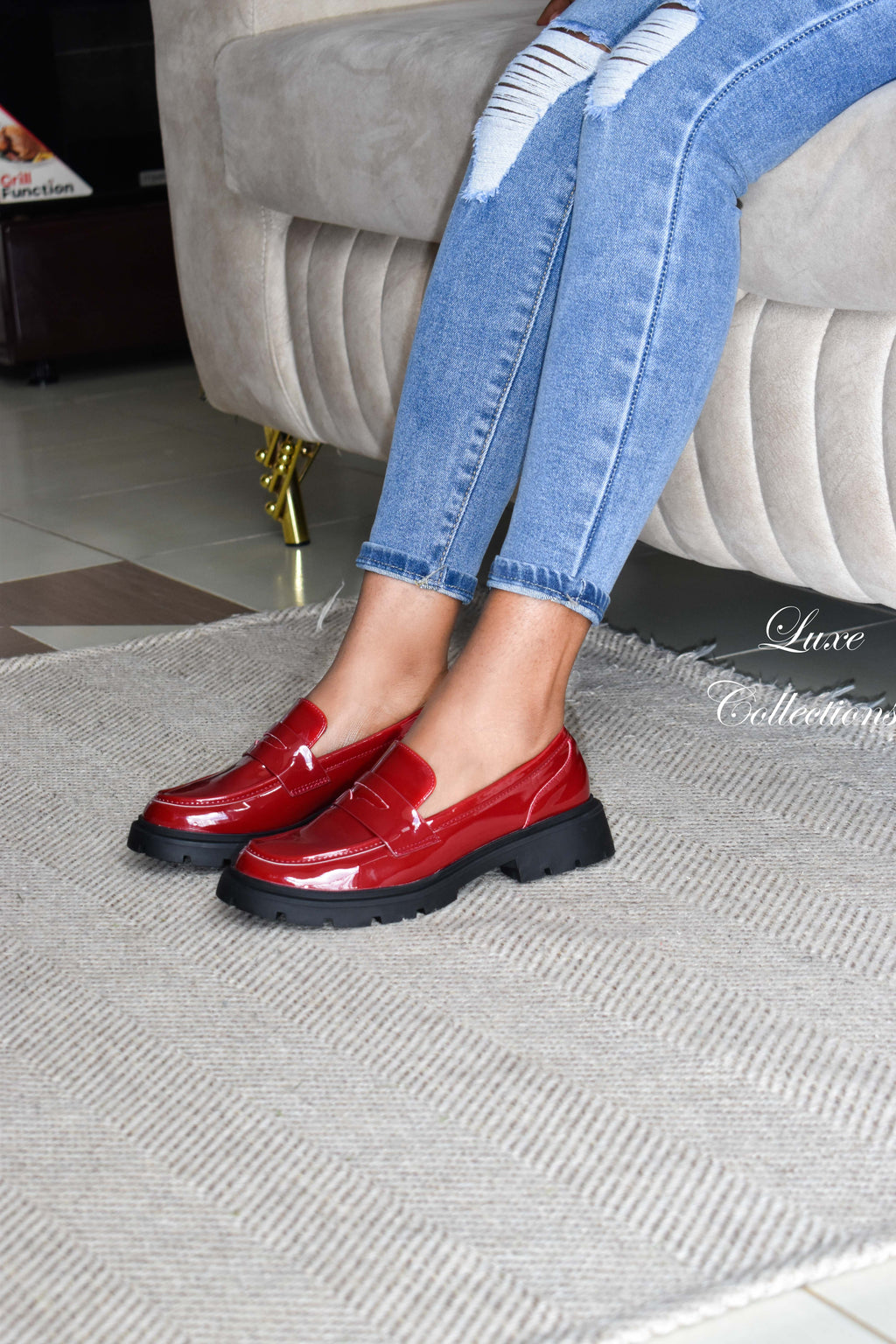Maroon Platform Brogues