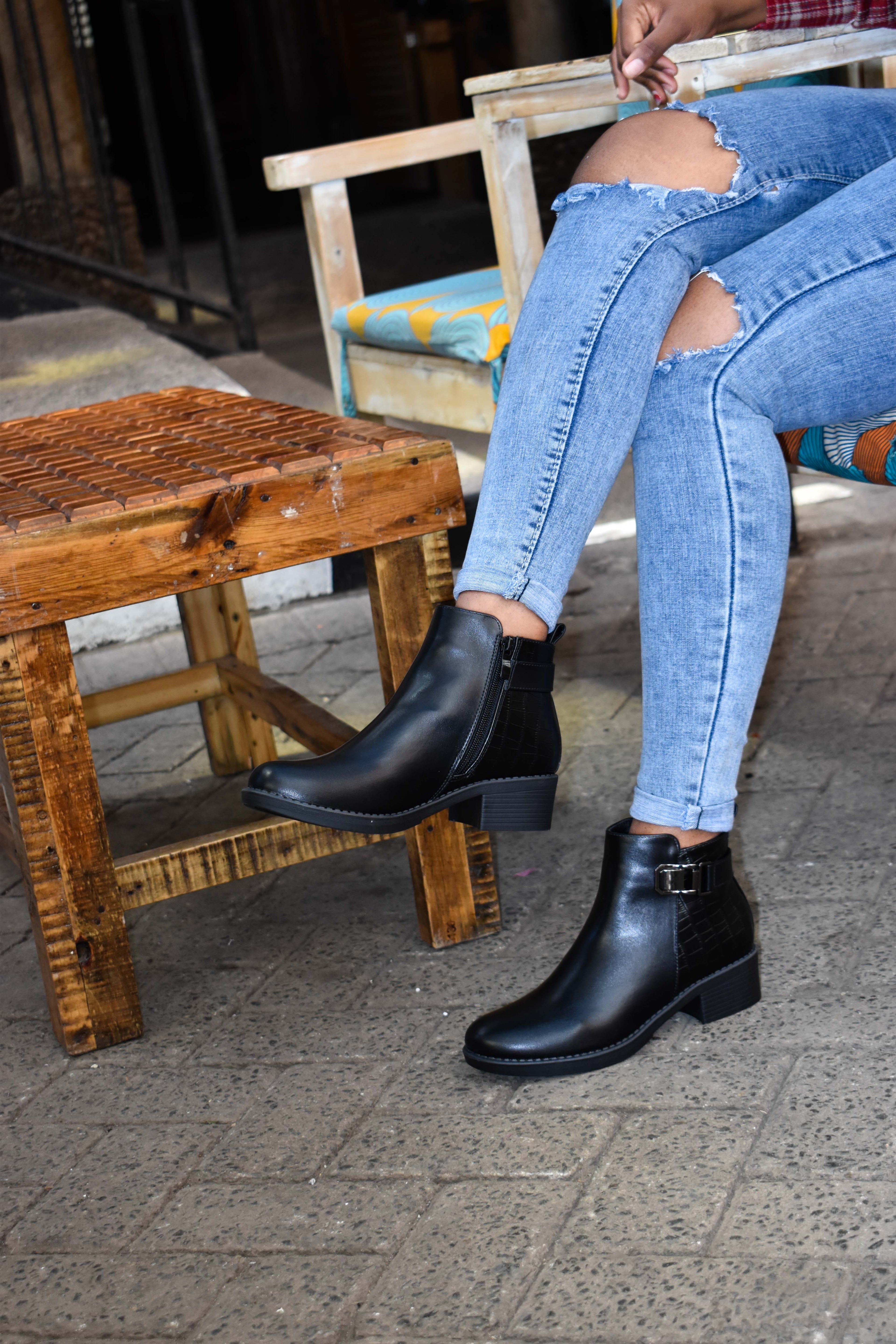 Black Luxe Ankle Boots