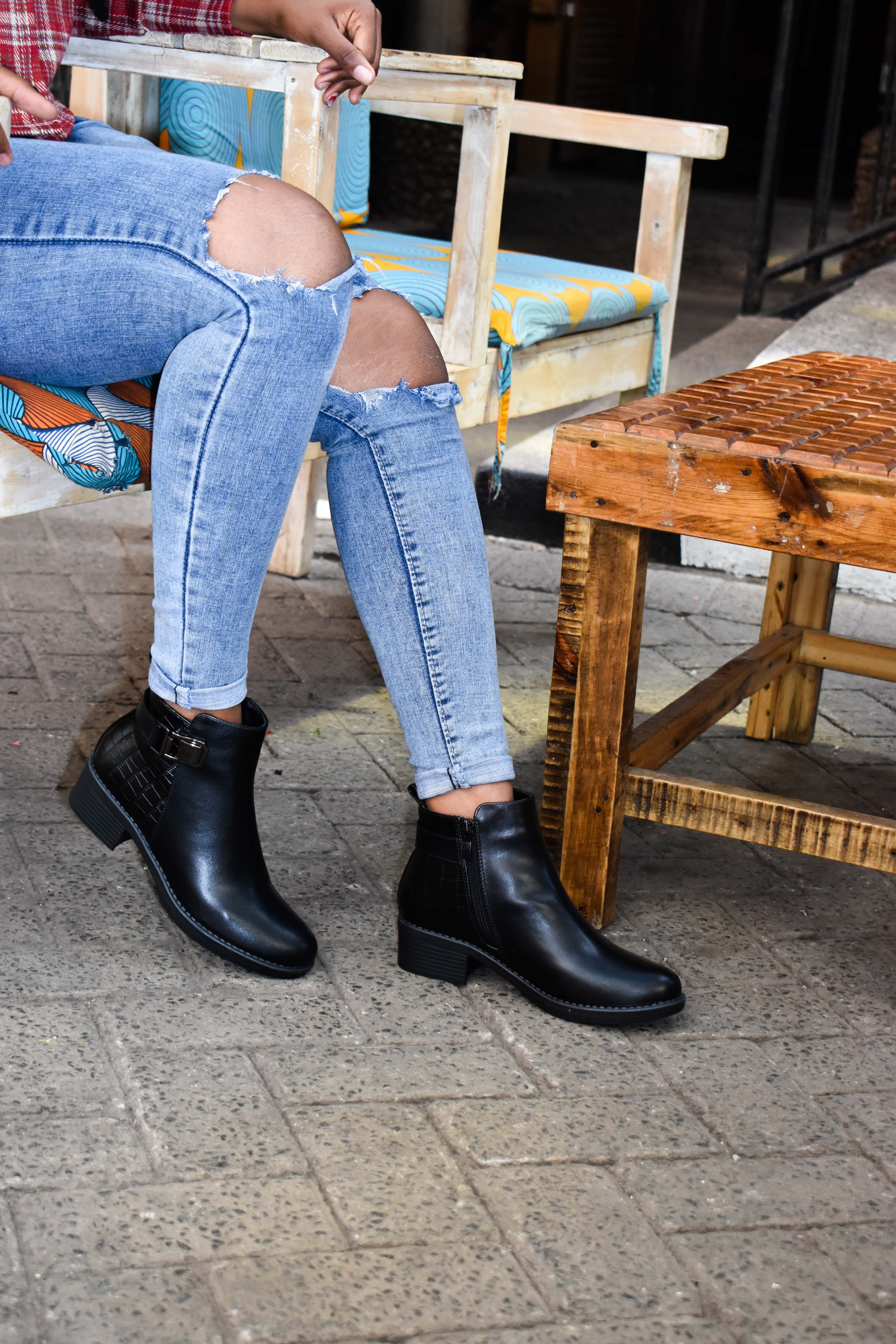 Black Luxe Ankle Boots