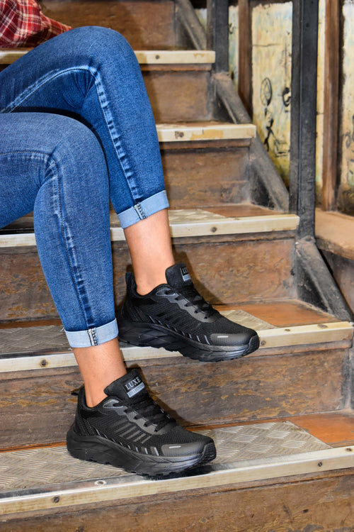 All black Luxe Sneakers