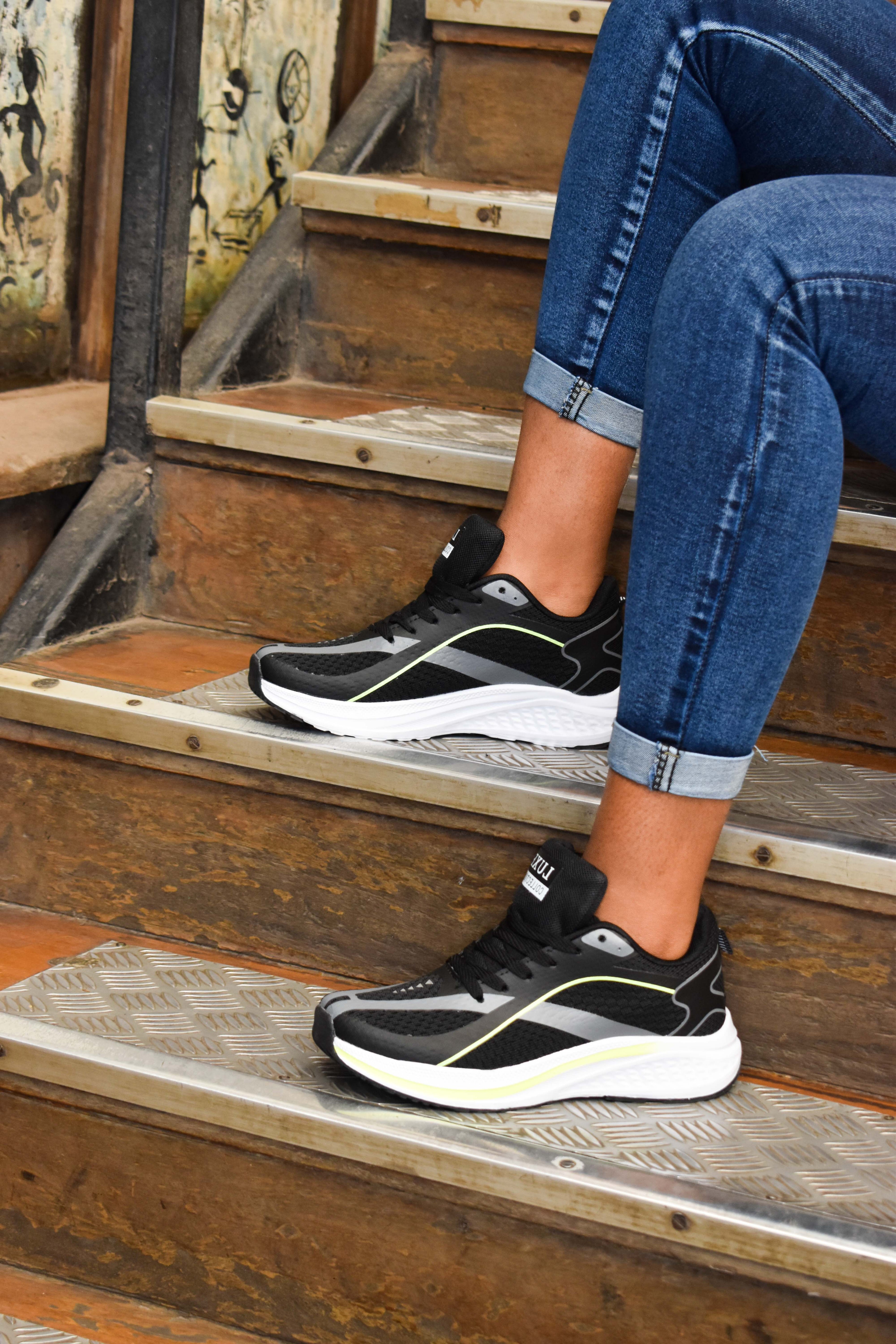 Black Yellow Luxe Sneakers