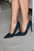 Green Matte Finish Luxe Heels
