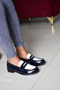 Black White Loafers