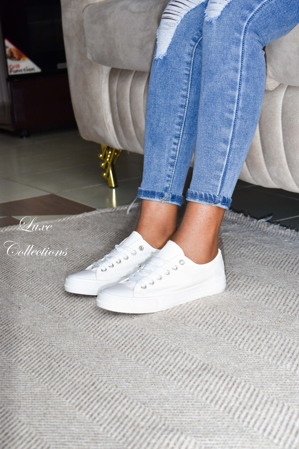 White canvas shoes