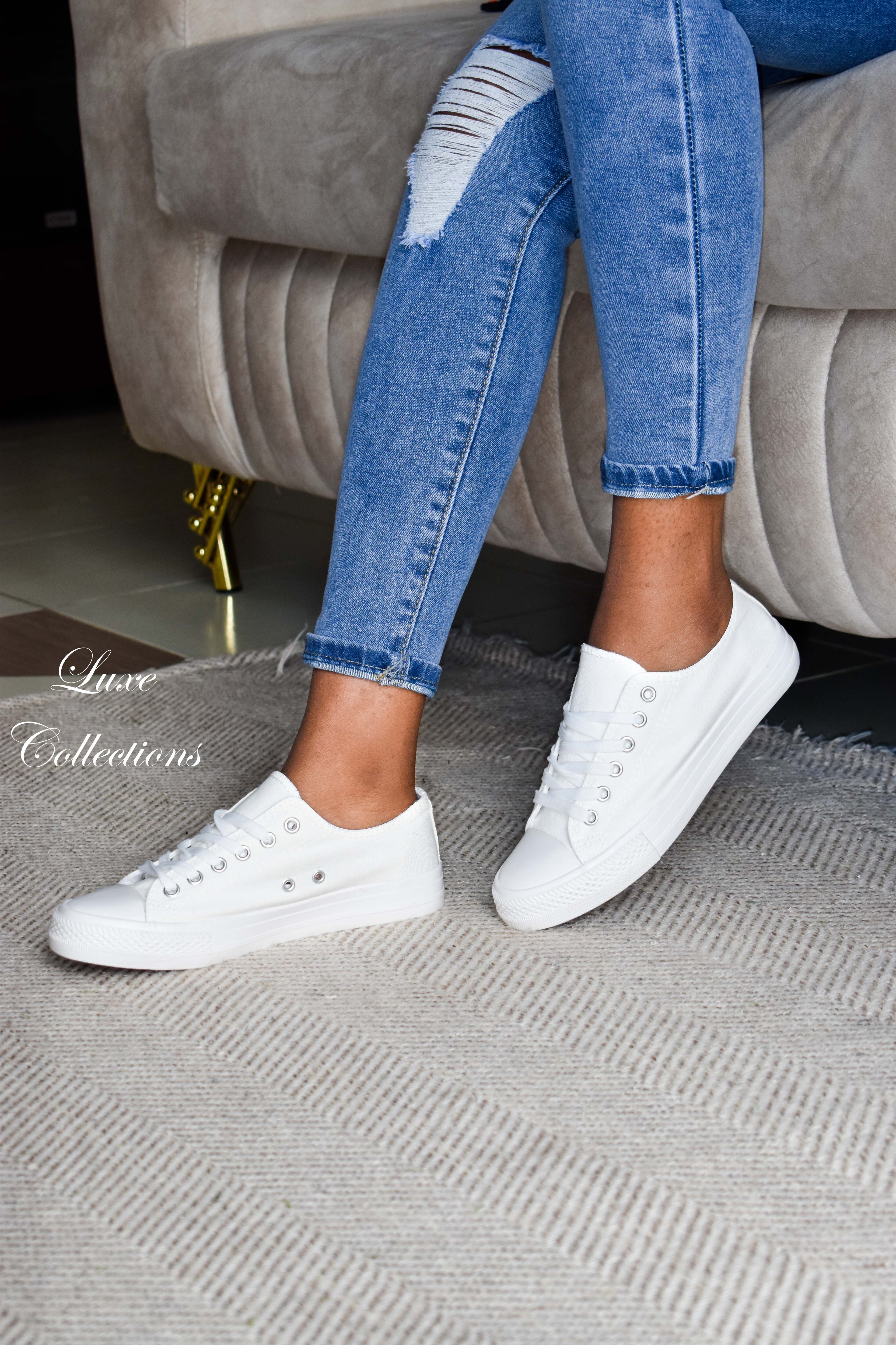 White canvas shoes