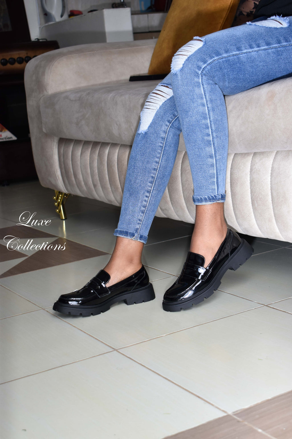 Black Platform Brogues