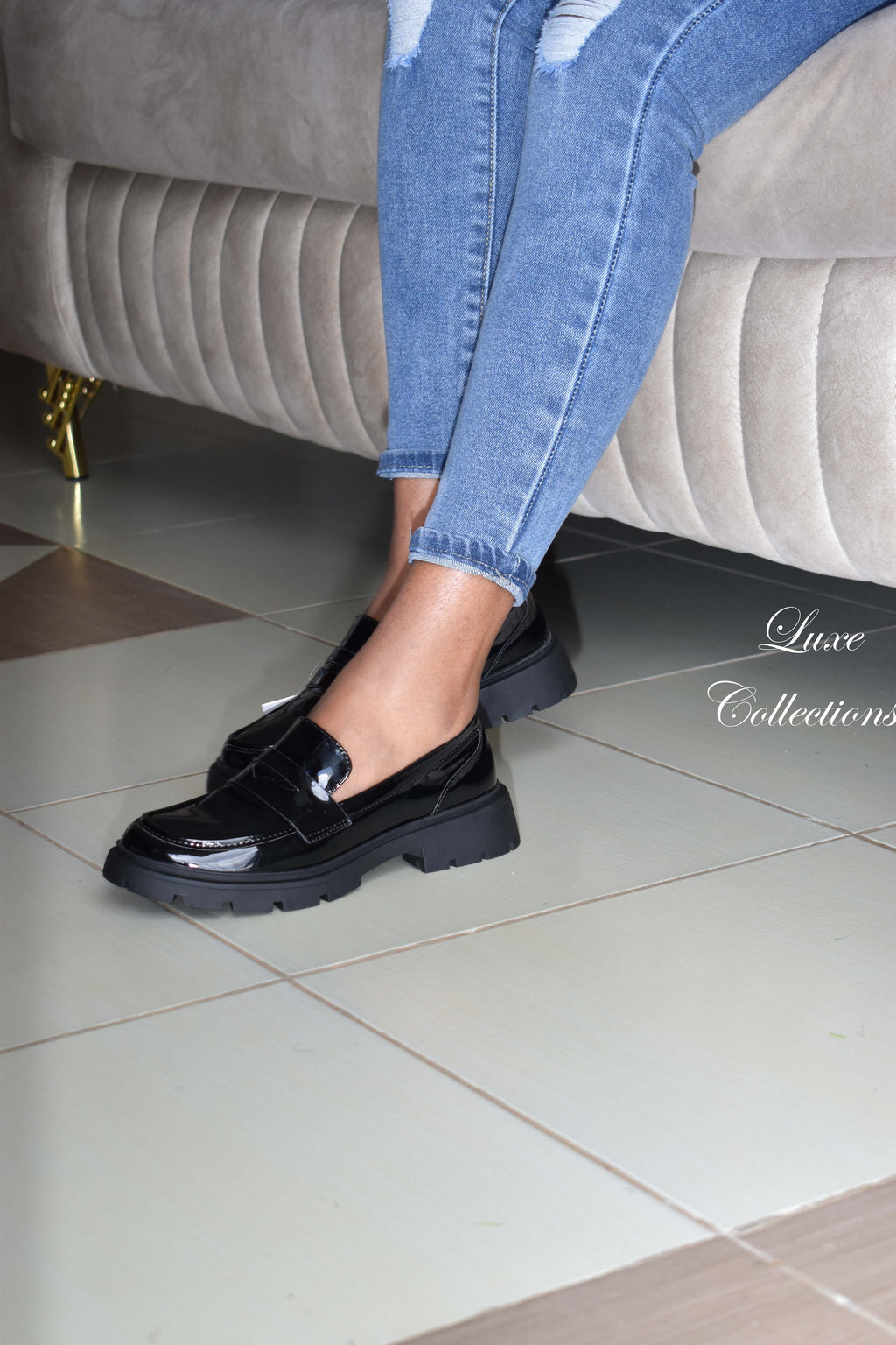 Black Platform Brogues