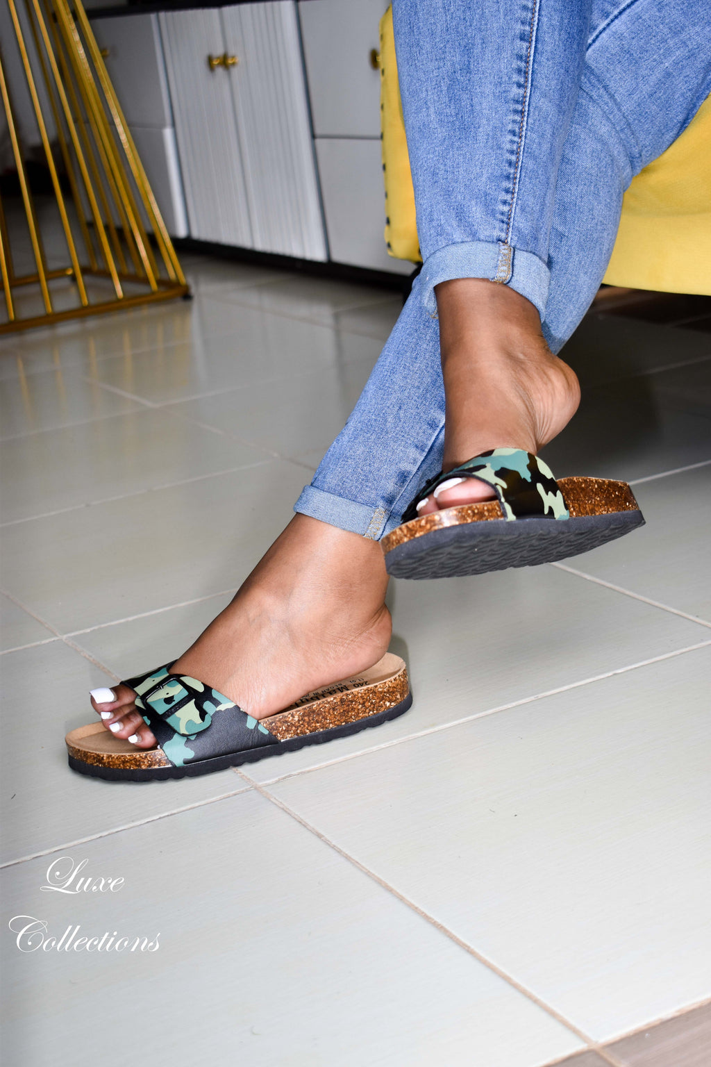 Combat Slip-on Cork Sandals