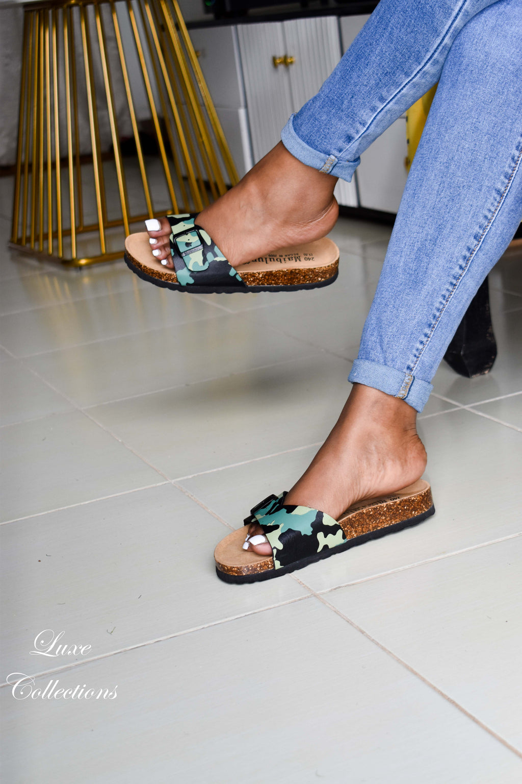 Combat Slip-on Cork Sandals