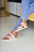 White Toon Cork Sandals