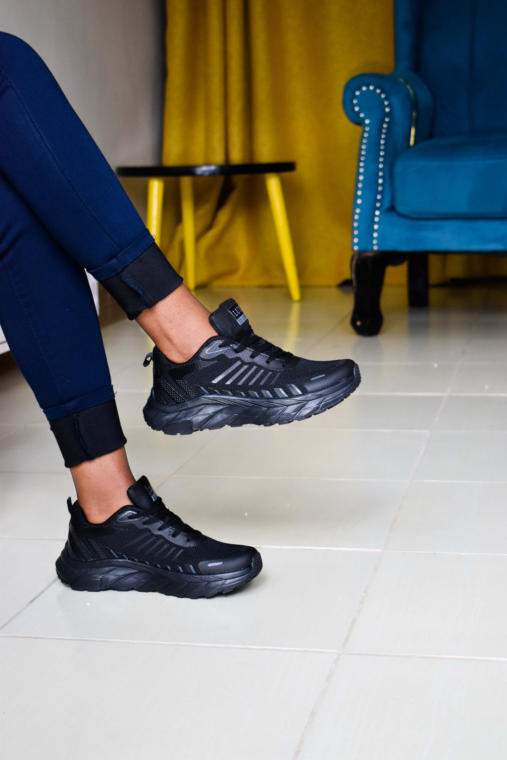 All black Luxe Sneakers