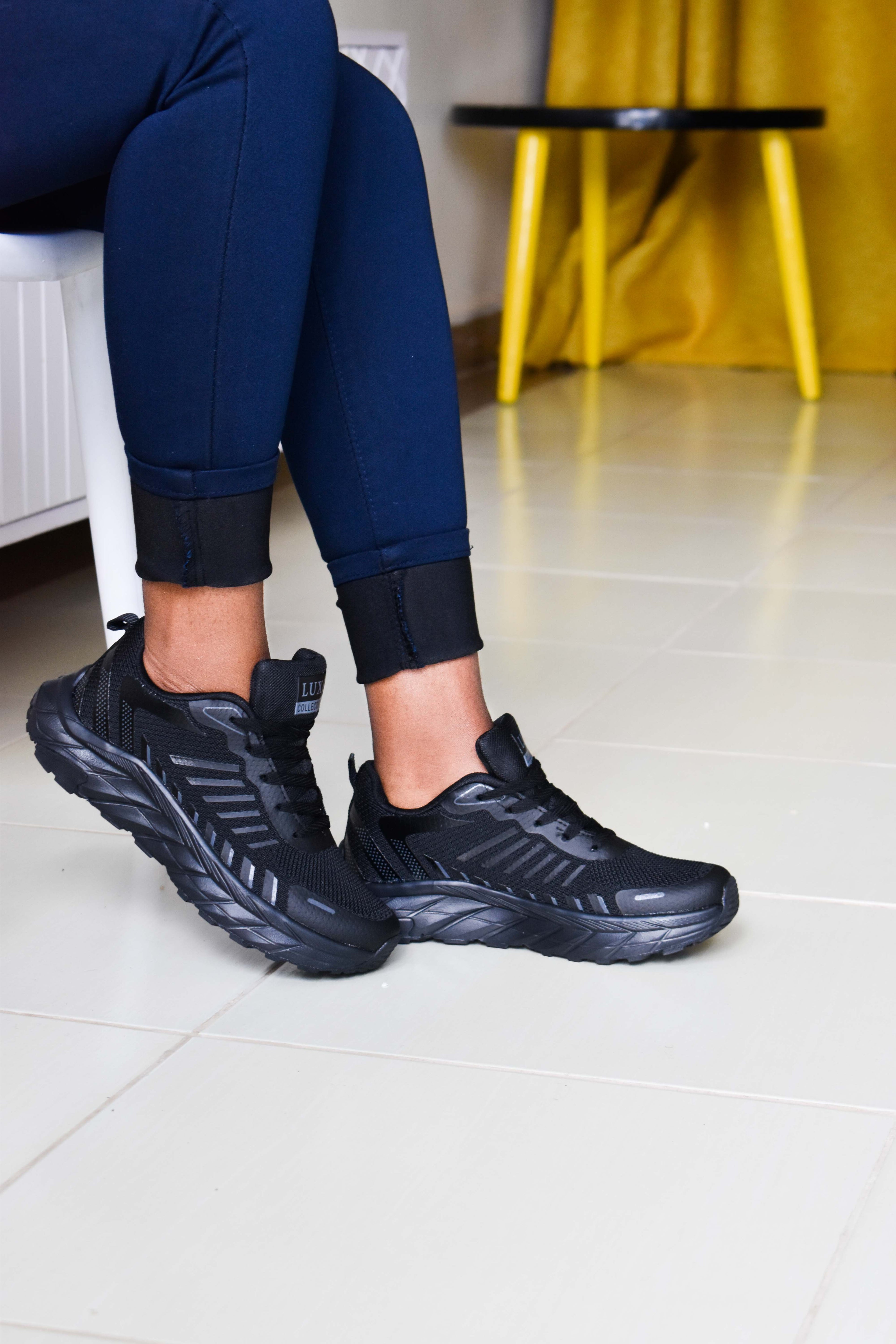 All black Luxe Sneakers