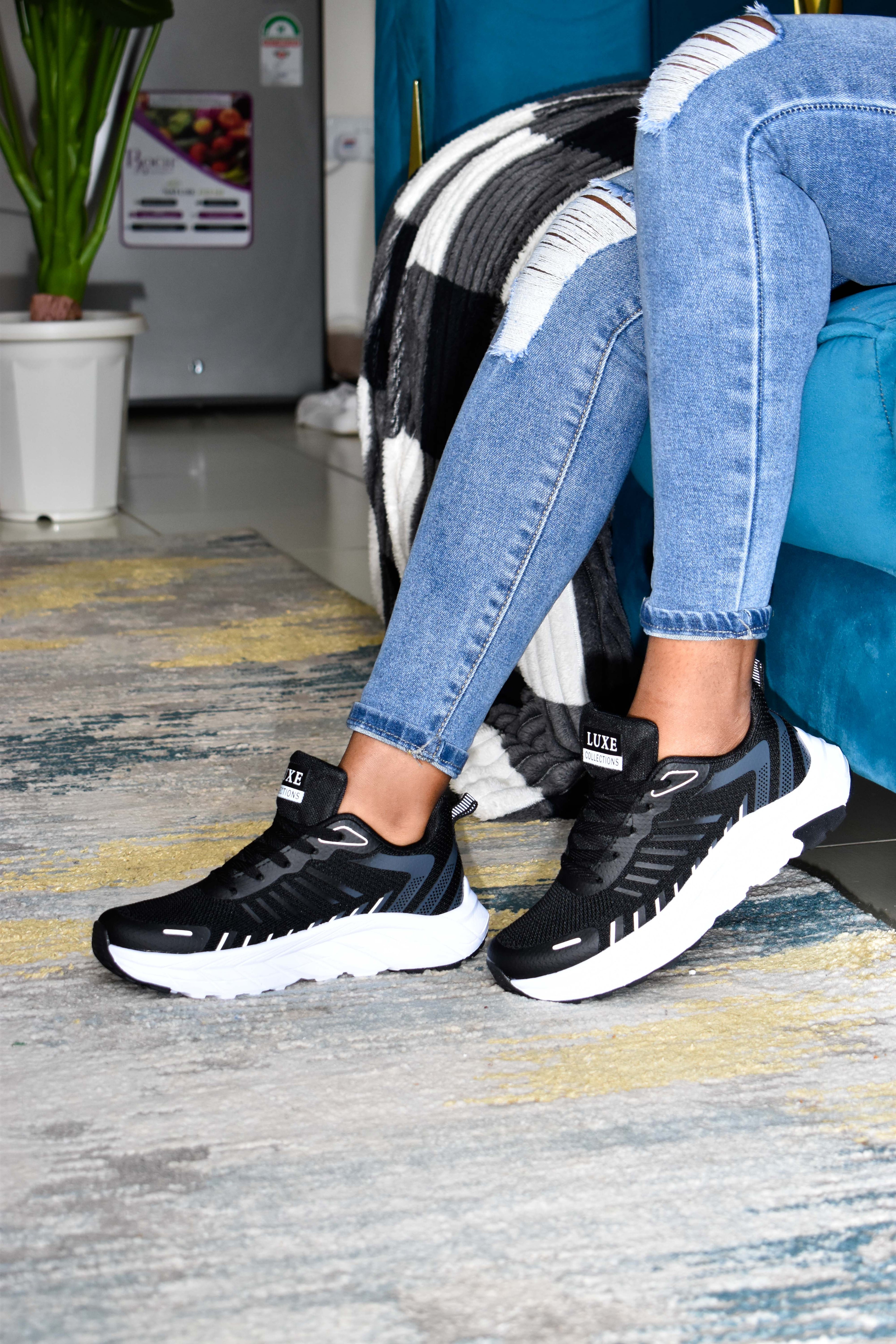 Black White Luxe Sneakers