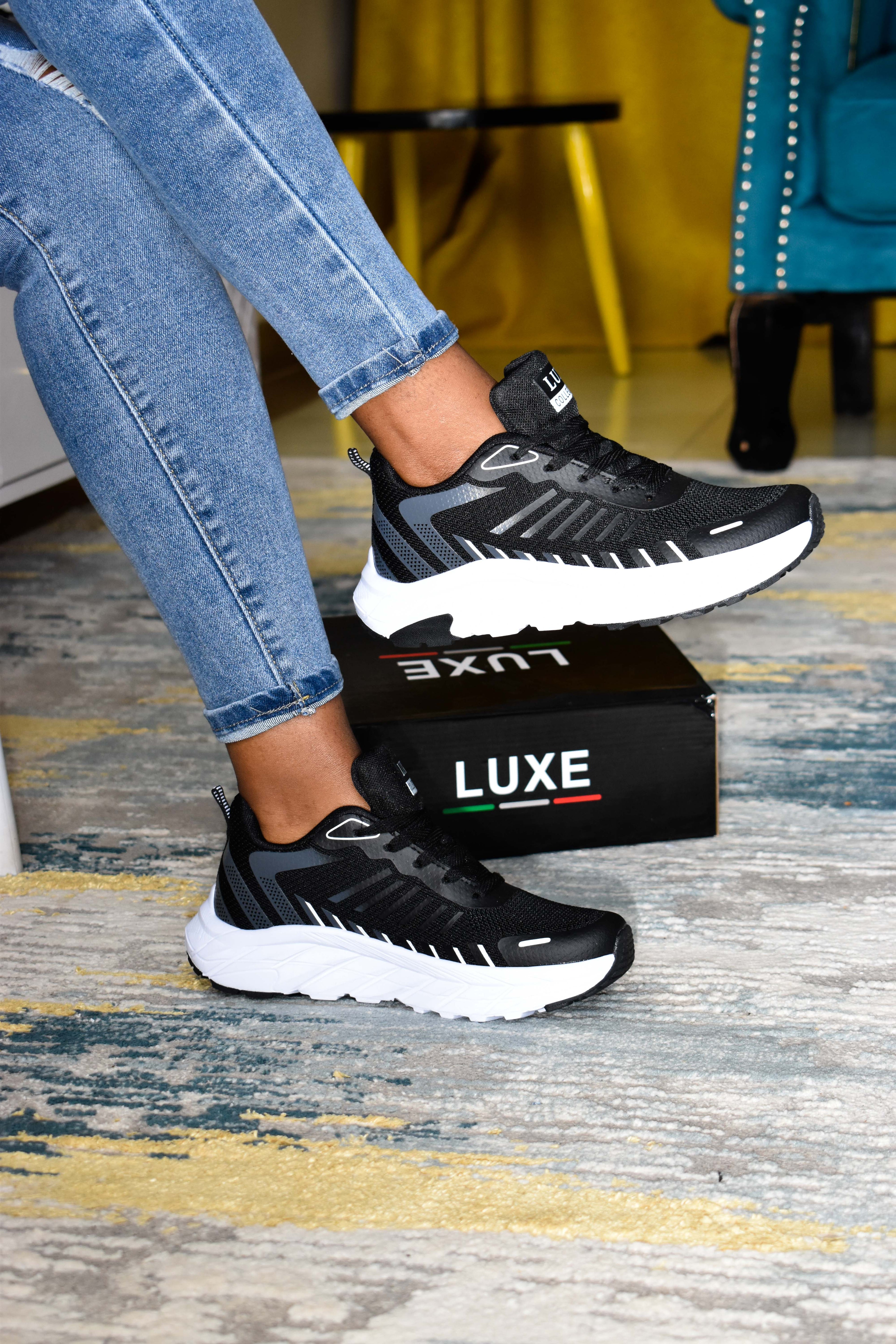 Black White Luxe Sneakers
