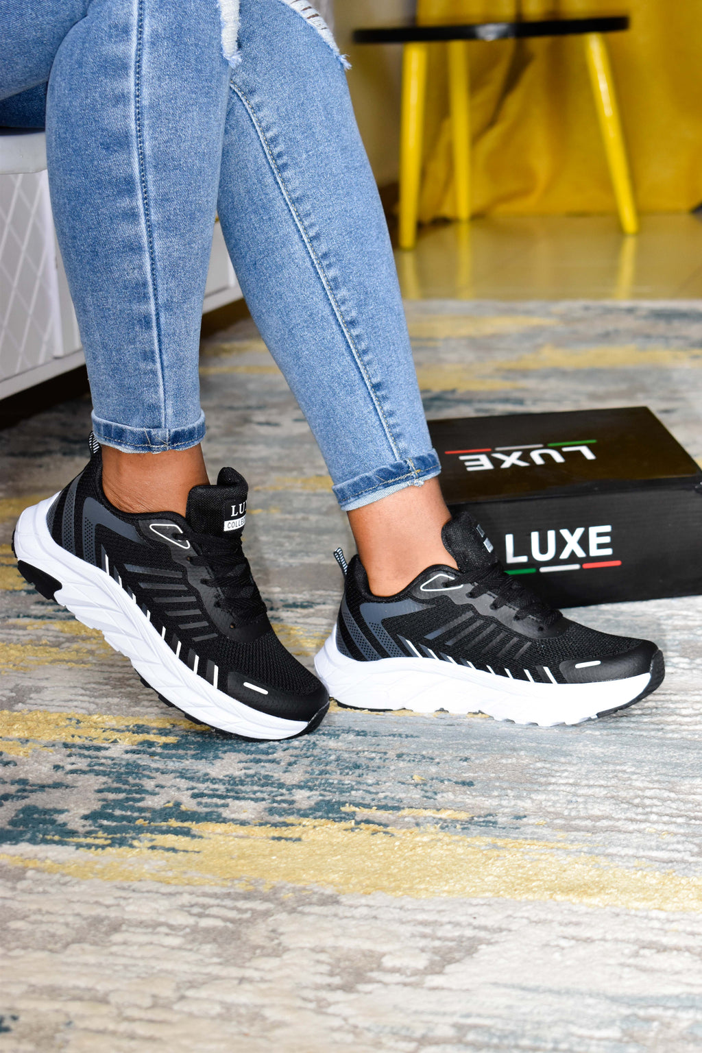 Black White Luxe Sneakers