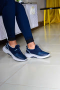 Navy Blue Luxe Band Sneakers
