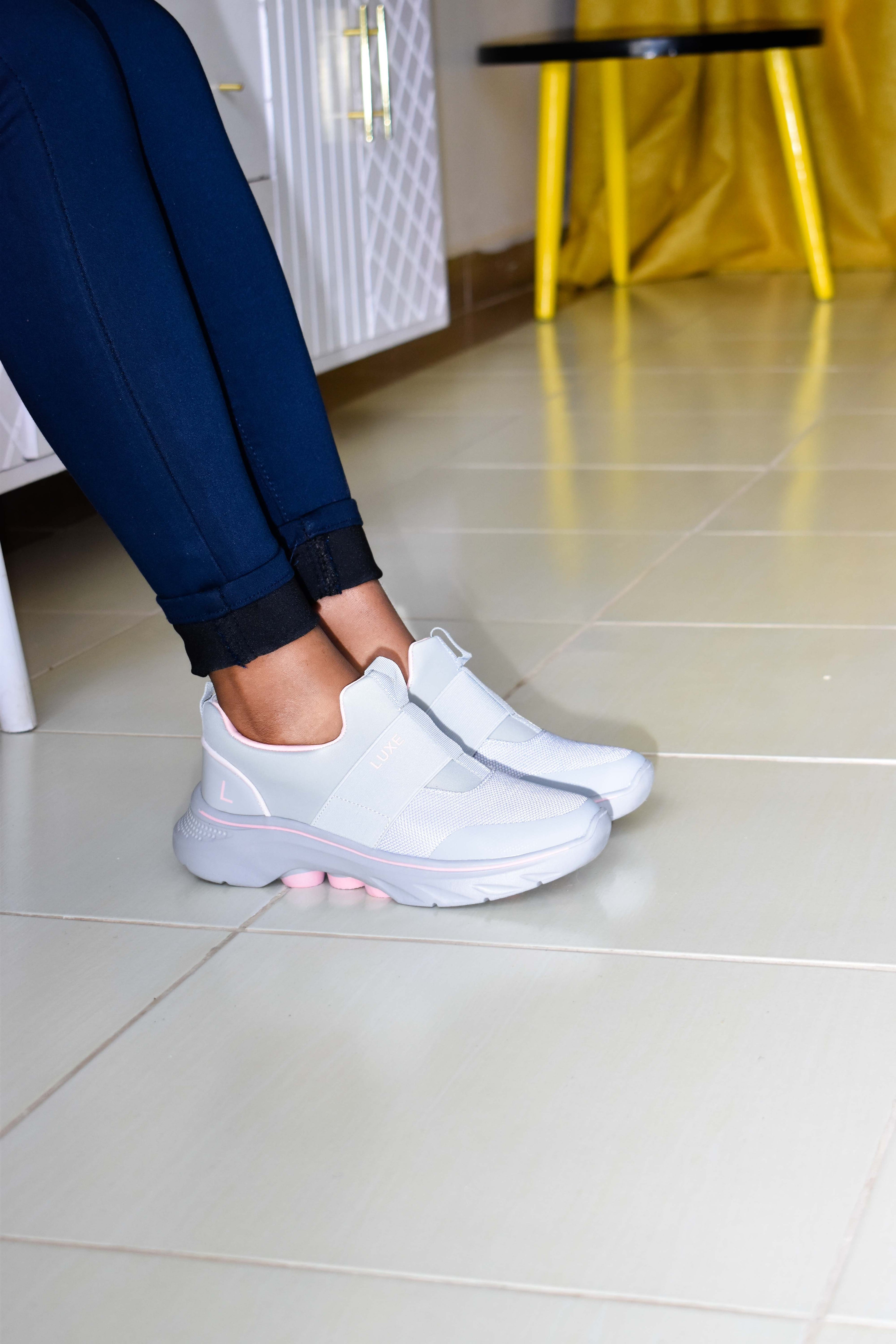 Grey Luxe Band Sneakers