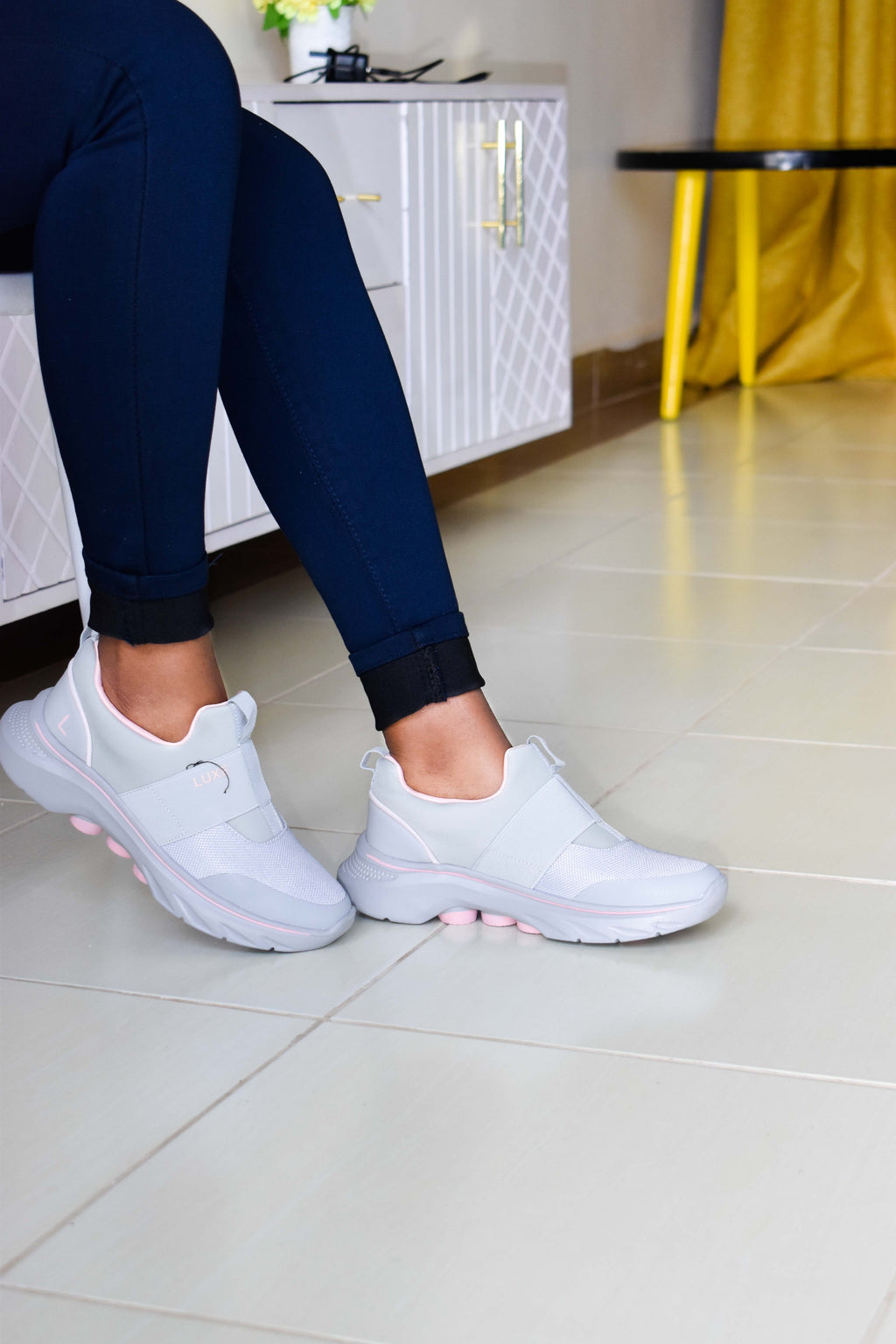 Grey Luxe Band Sneakers