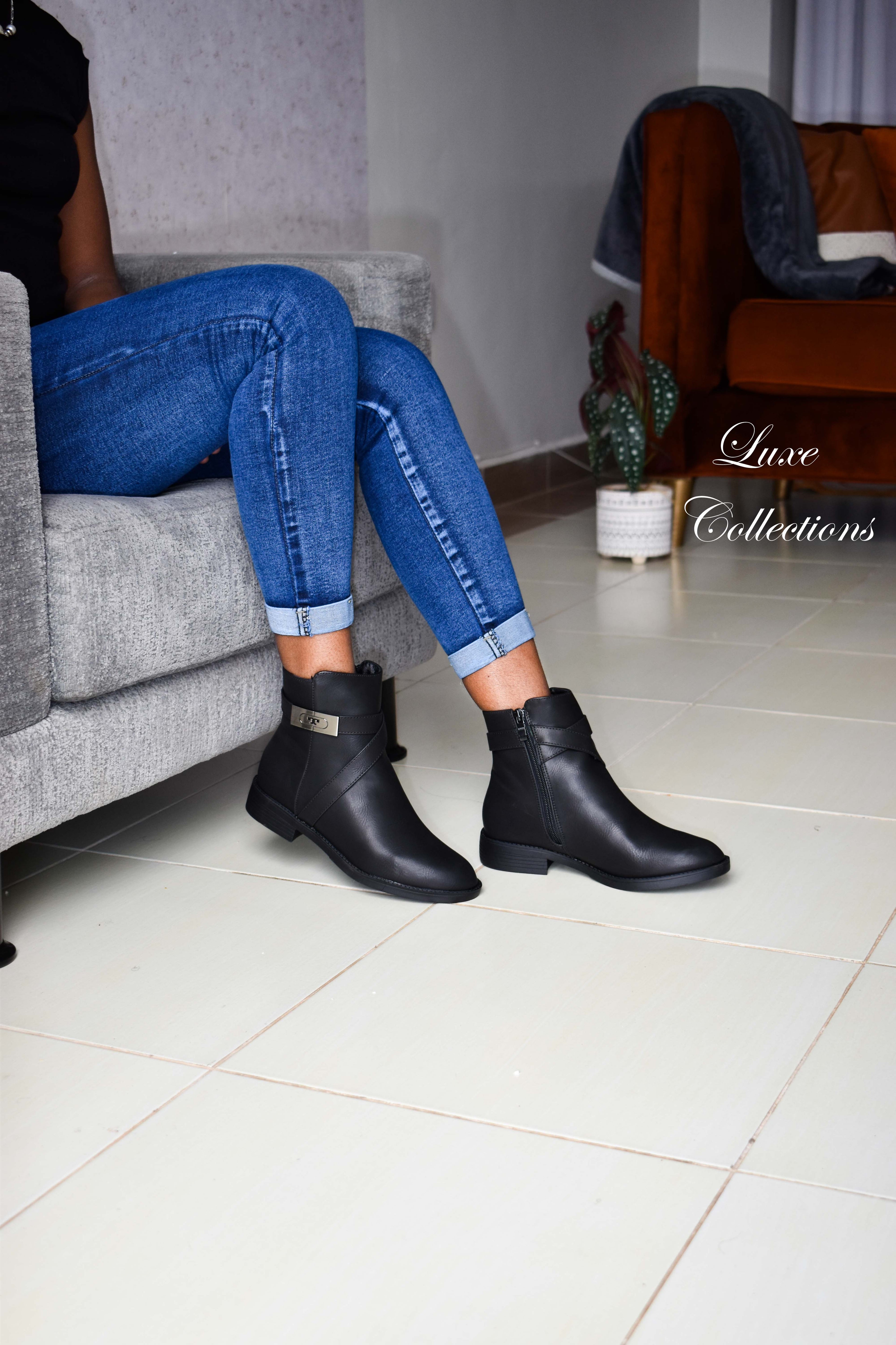 Black T Ankle Boots