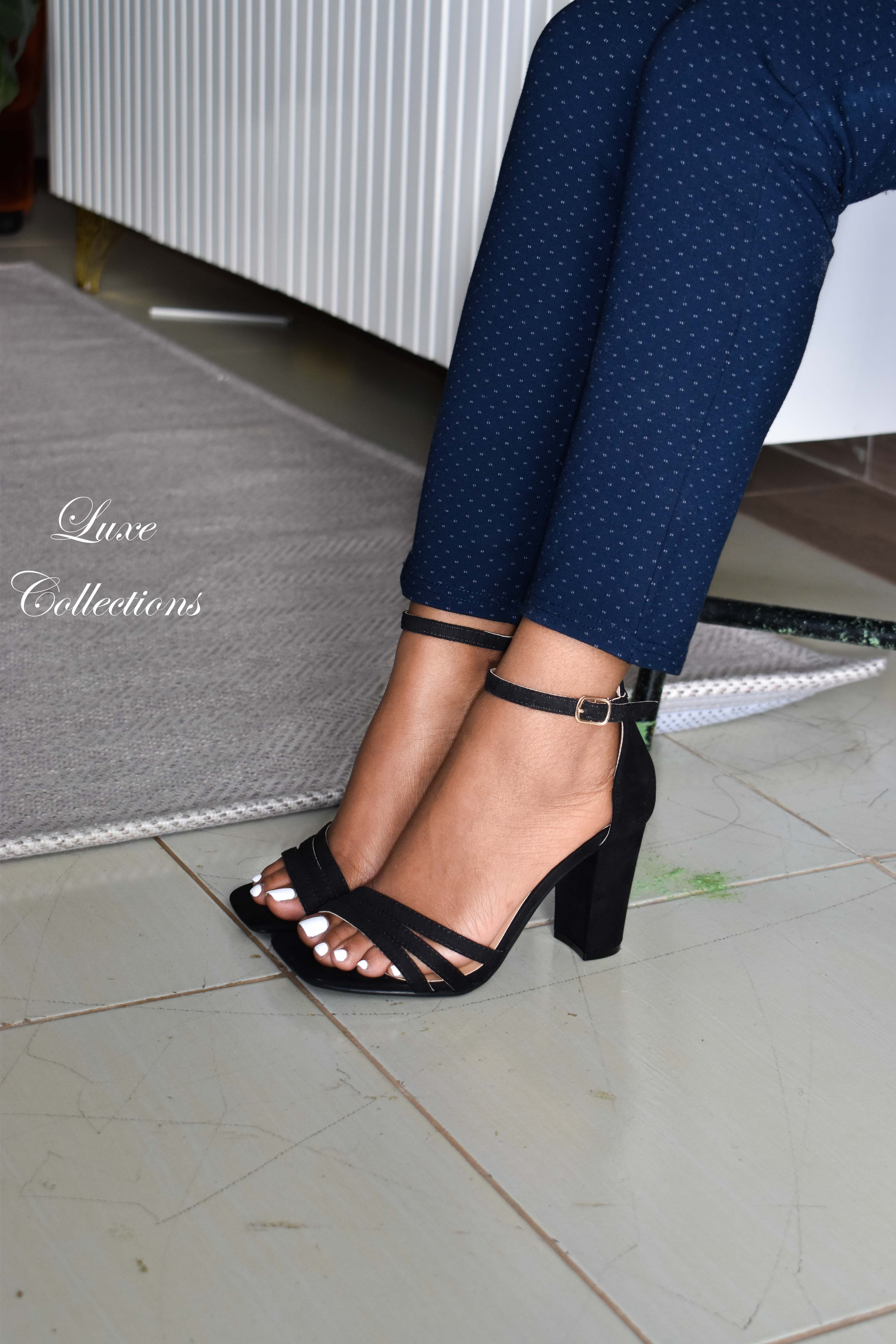 Black Chunky heels