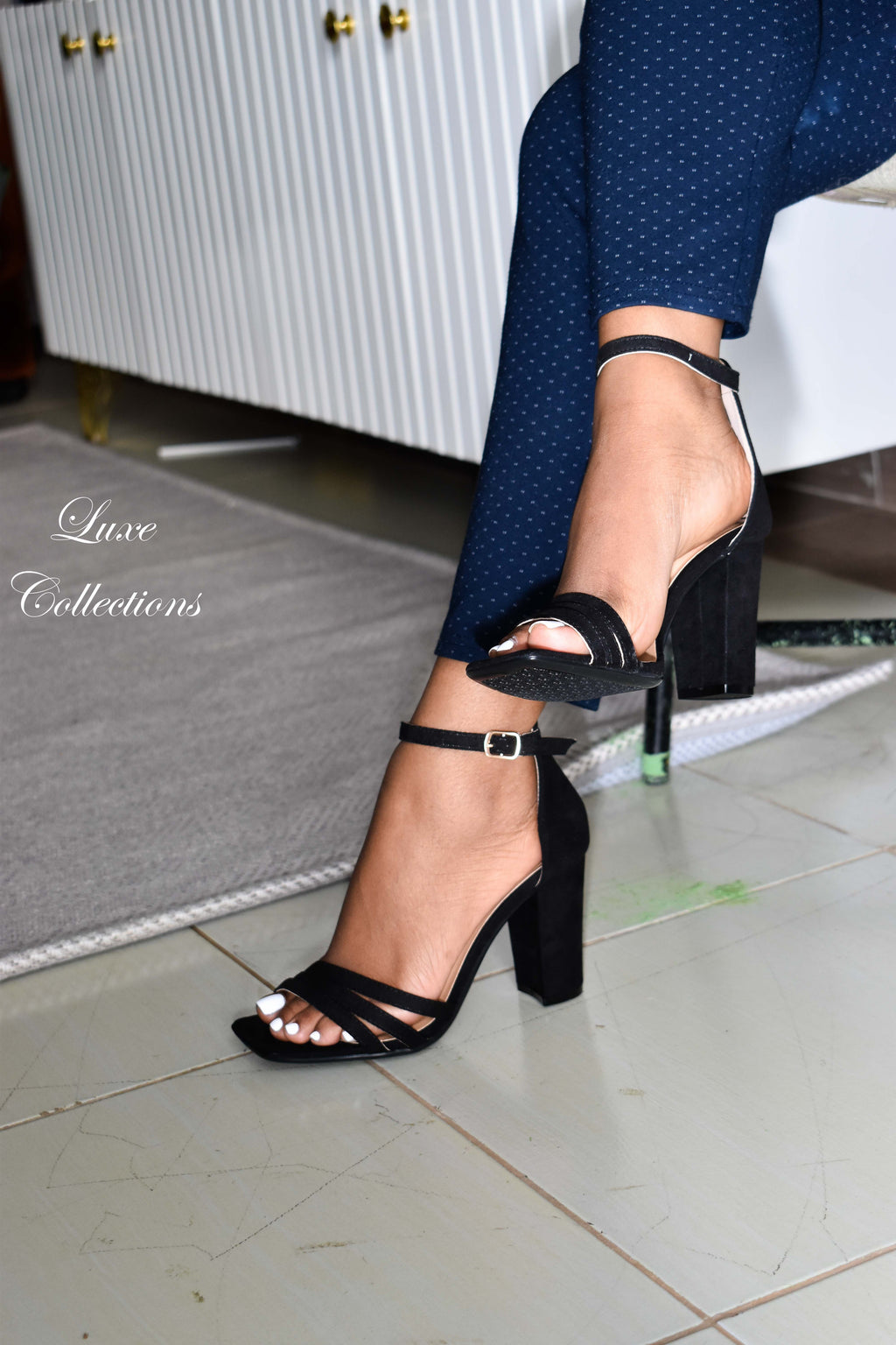 Black Chunky heels