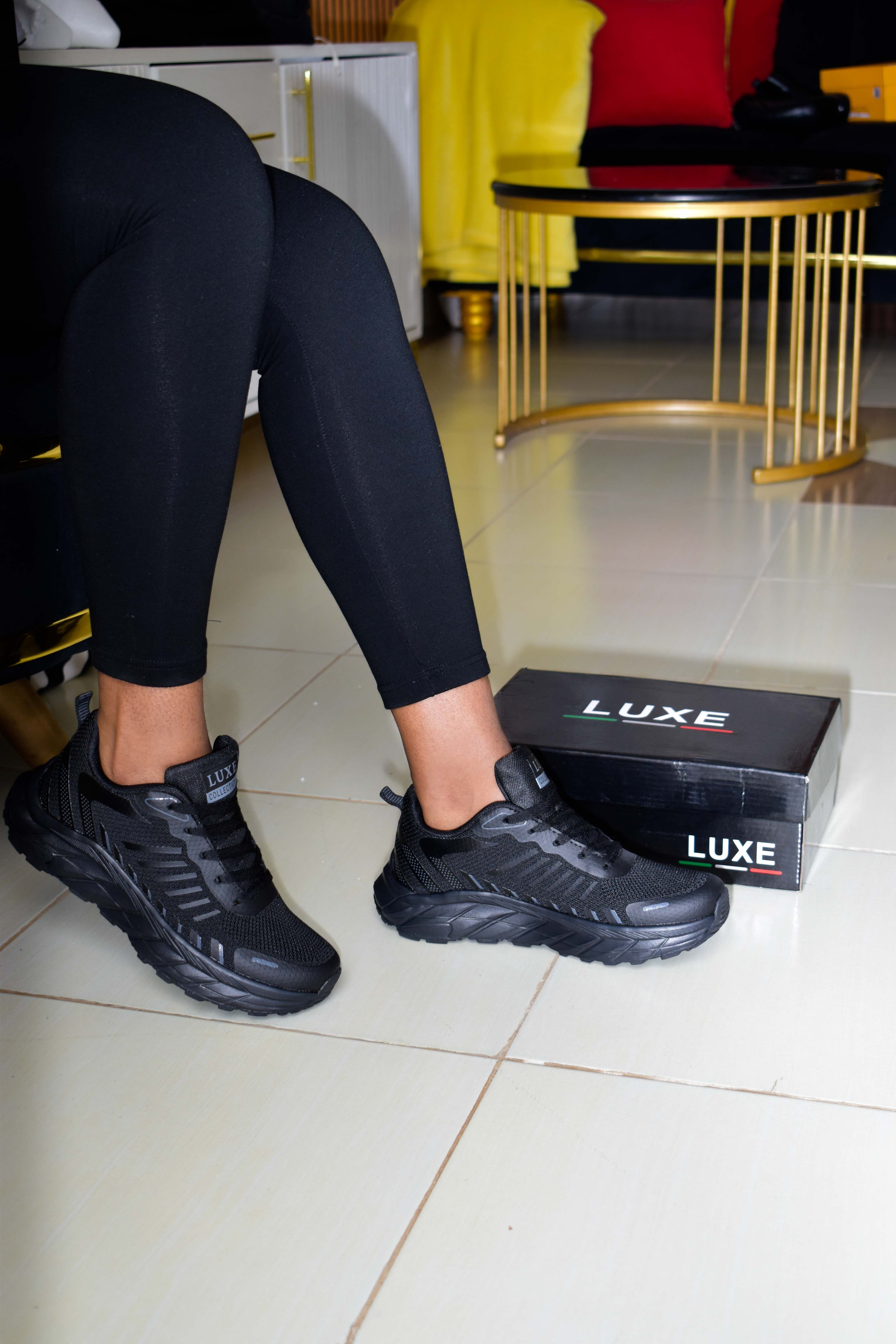 All black Luxe Sneakers