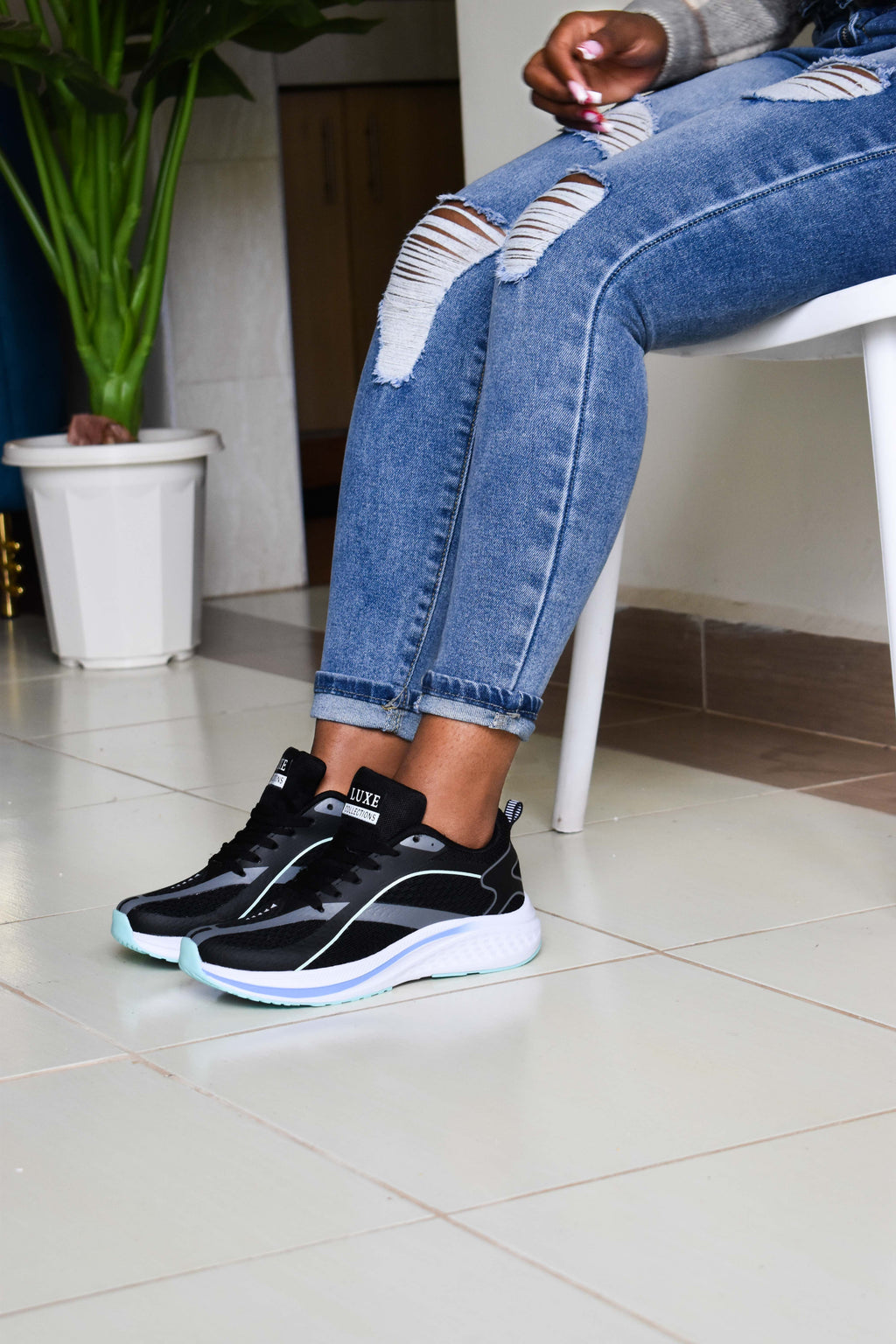 Black Green Luxe Sneakers