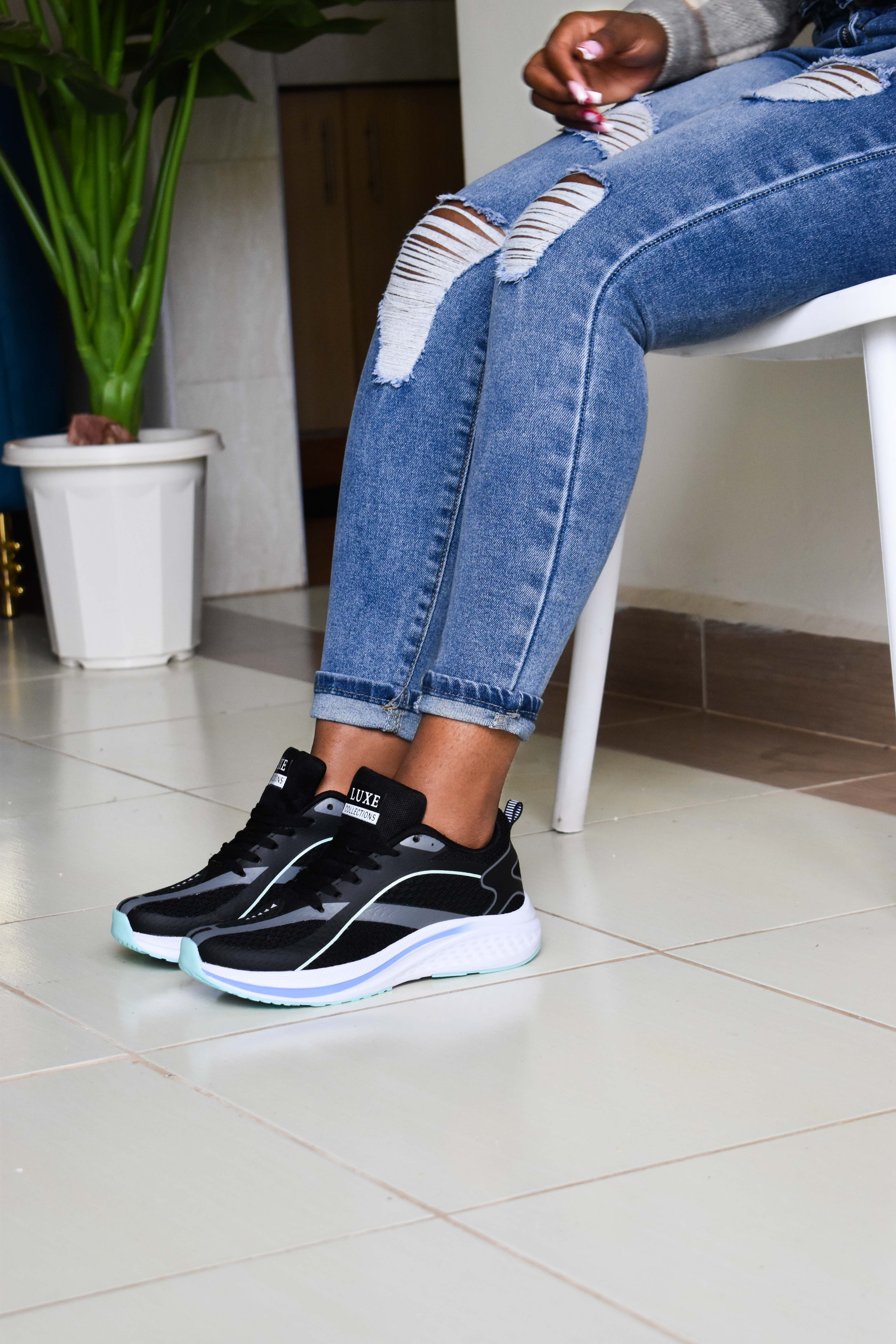 Black Green Luxe Sneakers