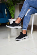 Black Luxe Band Sneakers