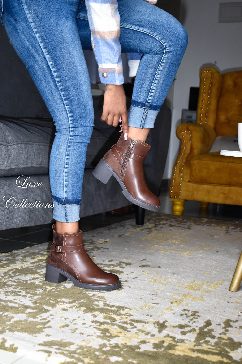 Dark Brown Combat Boots