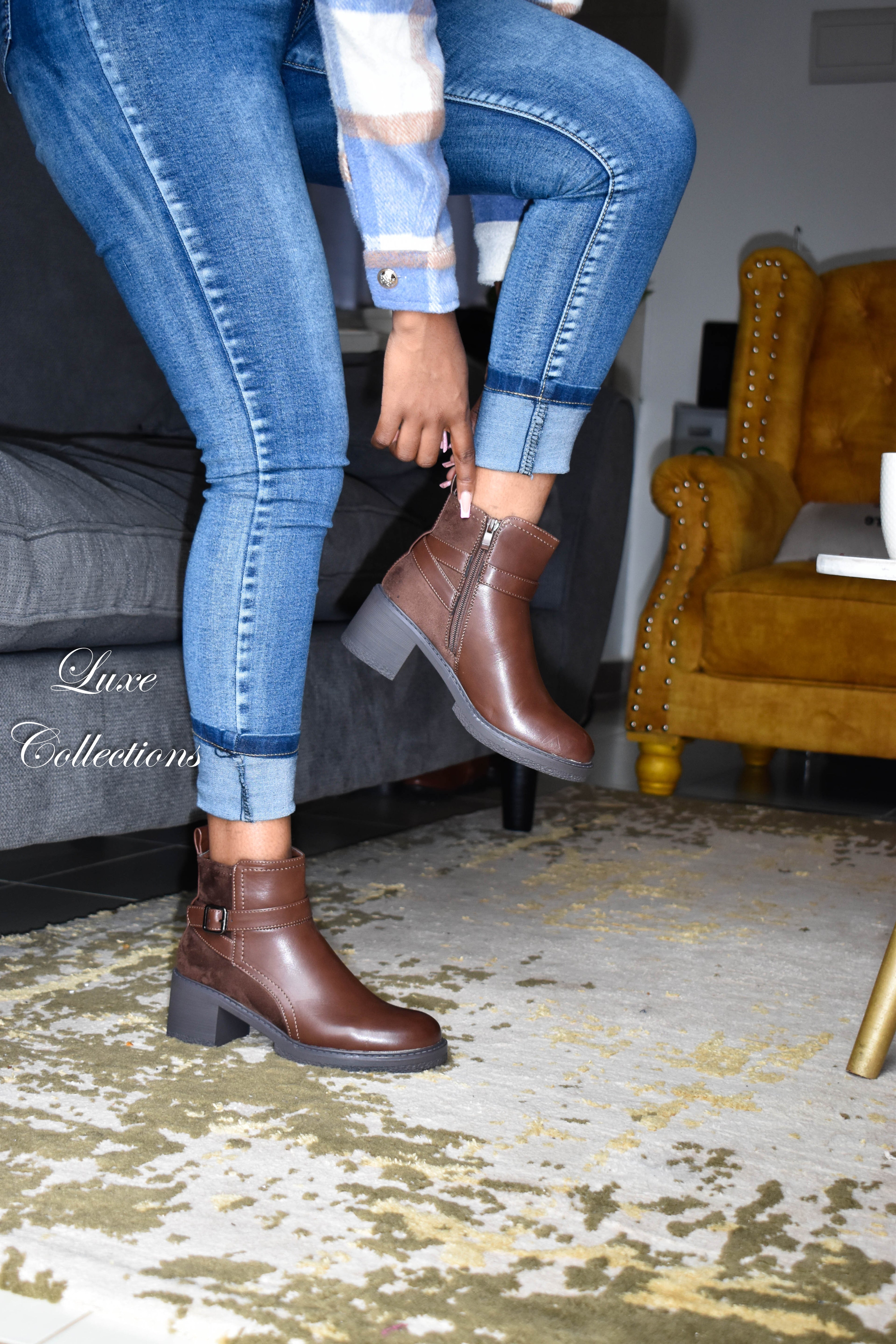 Dark Brown Combat Boots