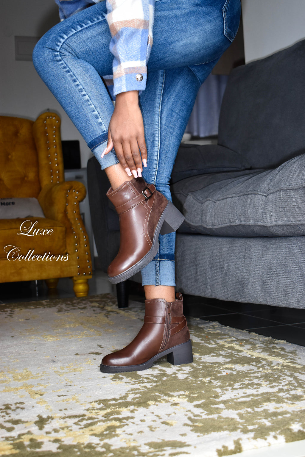Dark Brown Combat Boots
