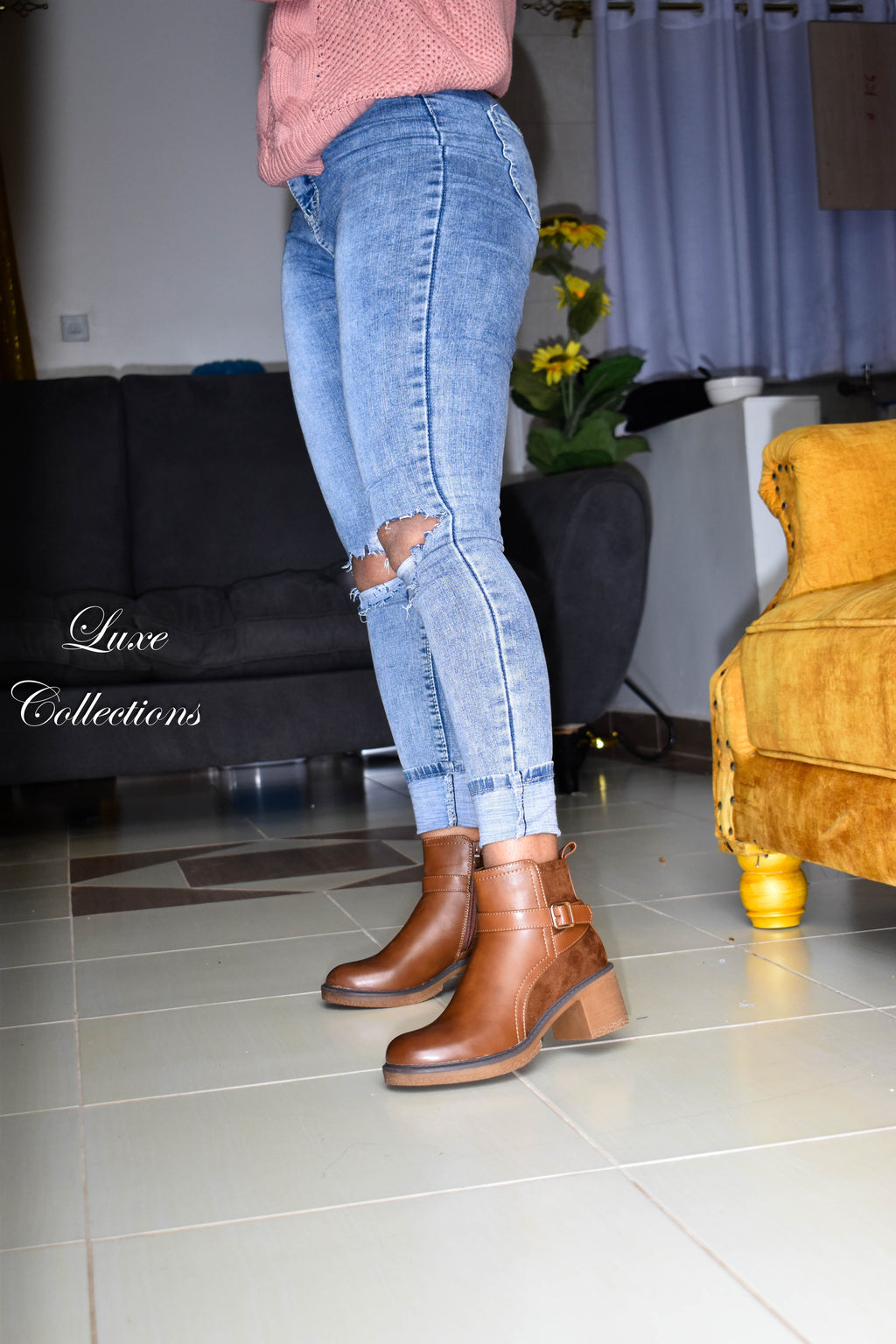 Light Brown Combat Boots