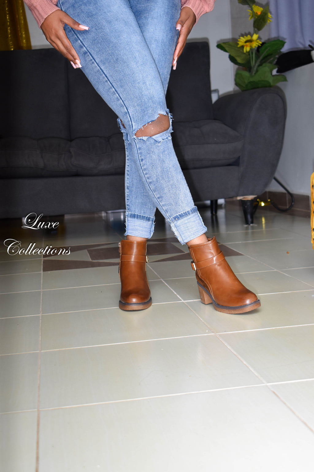 Light Brown Combat Boots