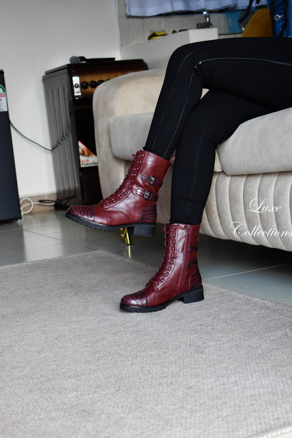 Maroon Track Boots