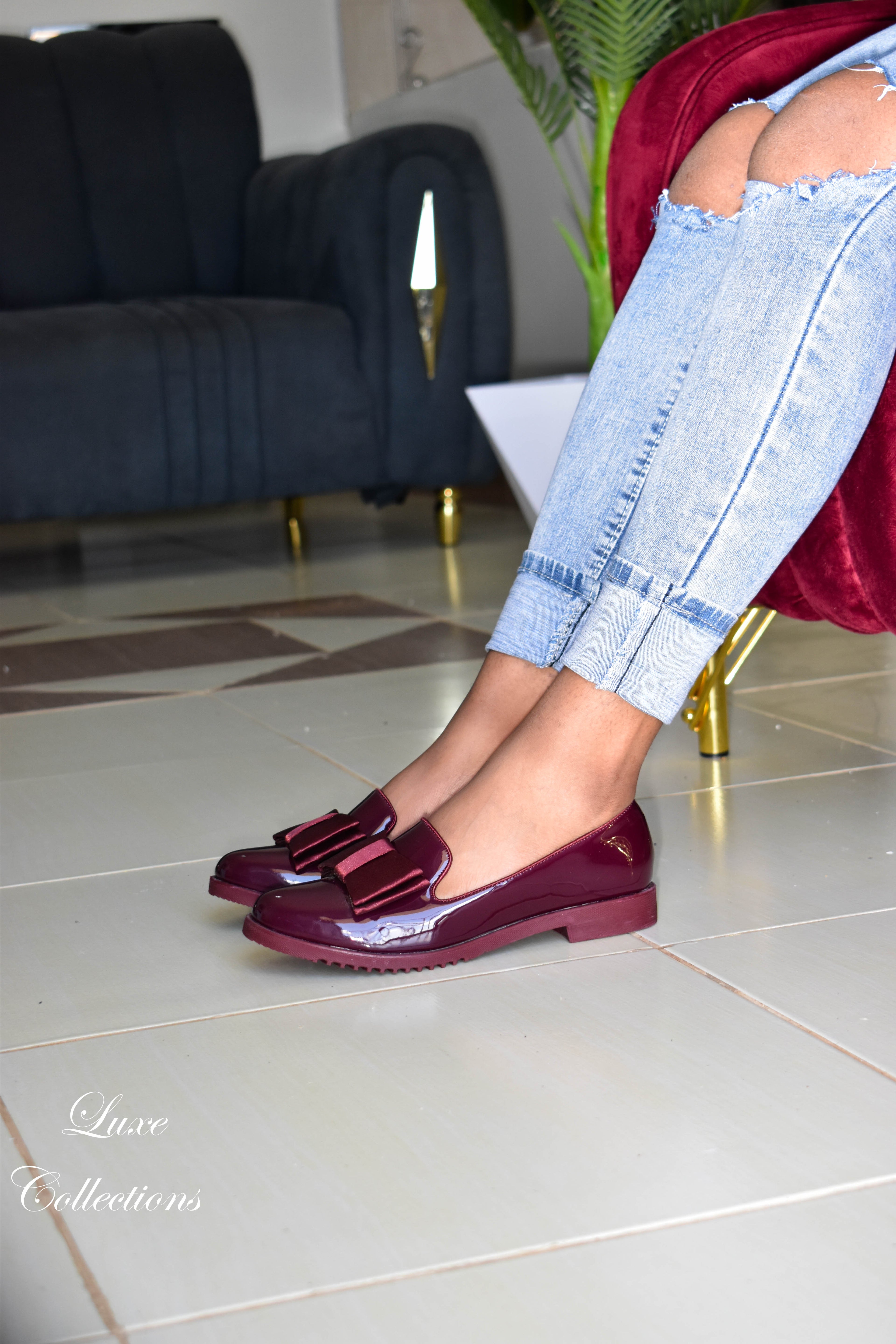 Maroon Bowtie Brogues