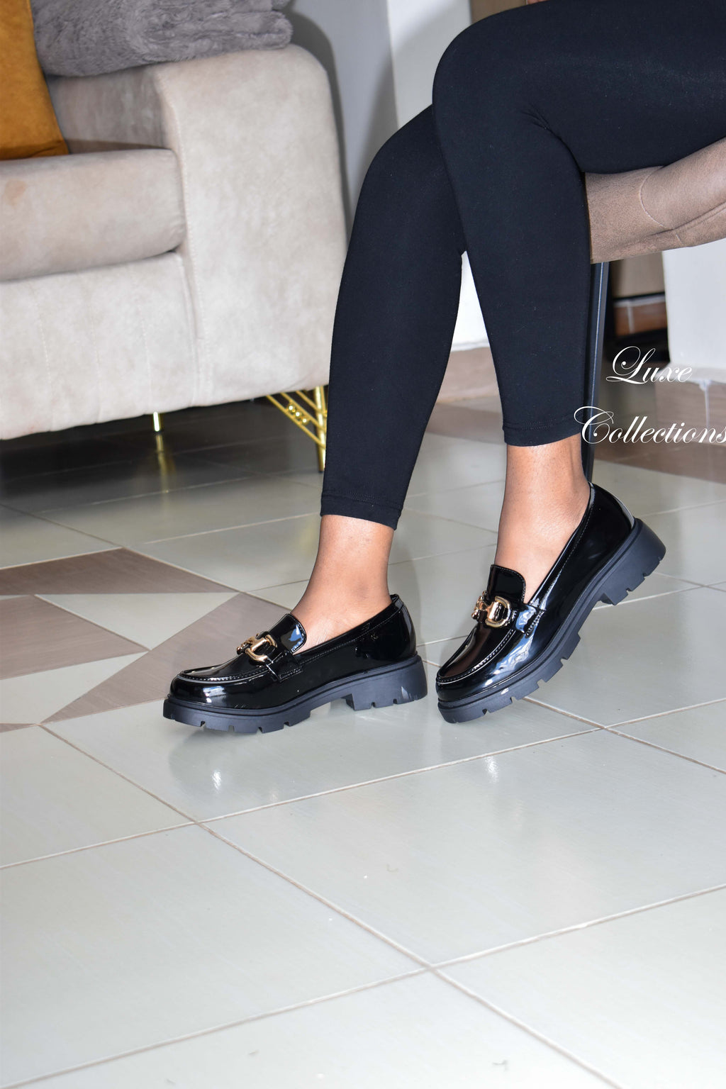 Platform Black Brogues