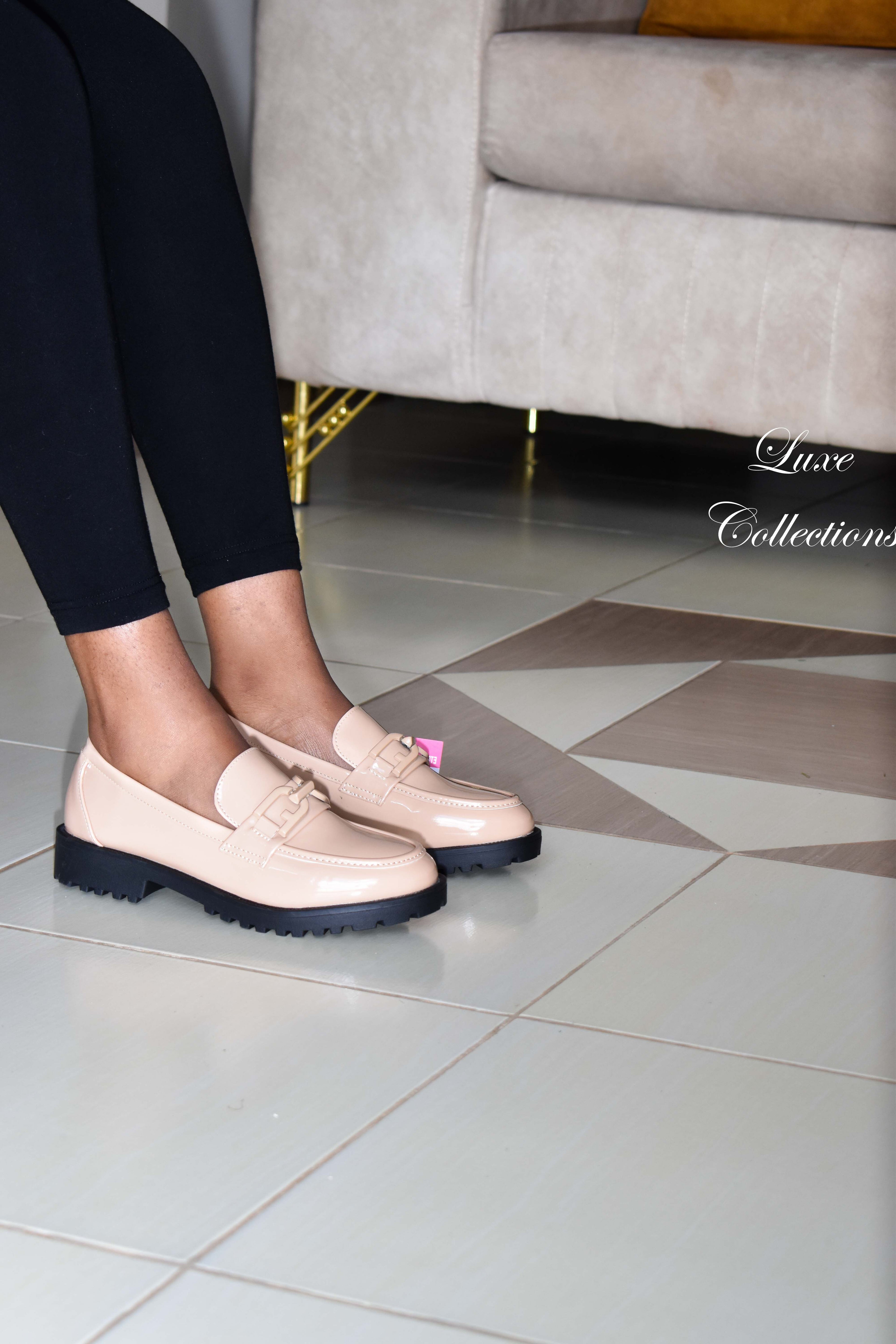 Platform Nude Brogues