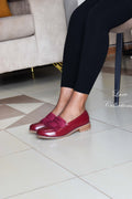 Maroon Brush Loafers