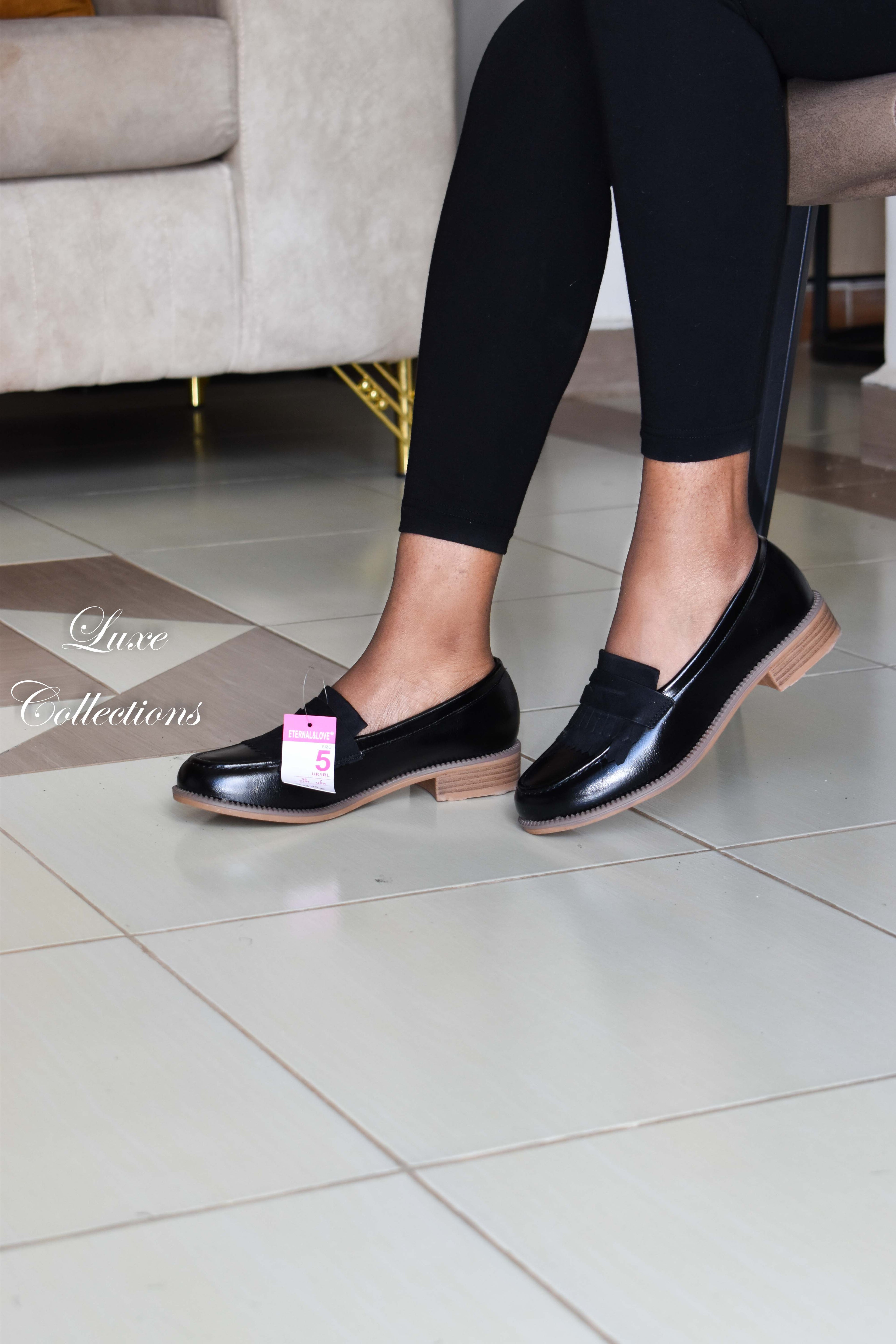 Black Brush Loafers